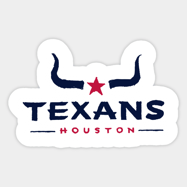 Houston Texaaaans 12 Sticker by Very Simple Graph